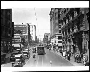 View of Spring Street looking north from 4th Street, ca.1924