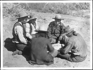 Havasupai men gambling, ca.1900