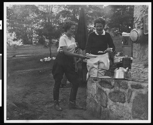 Camp cooking at Big Pine, ca.1930