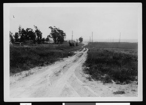 Dirt road passing through a field