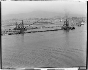 Dredging in the Los Angeles Harbor at Wilmington