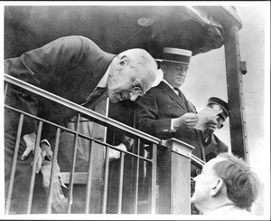 President Woodrow Wilson on a visit to Pasadena