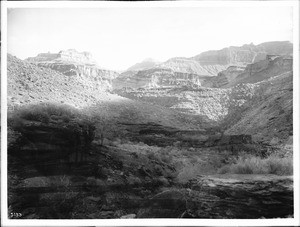 View looking north from Rock Camp, Grand Canyon, ca.1900-1930