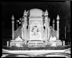 Exterior view of Los Angeles County's Persian Rug Weavers display at the National Orange Show in San Bernardino, 1931