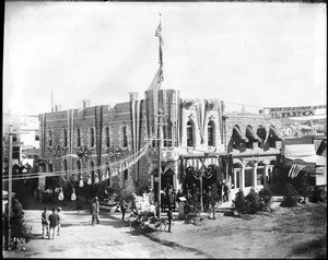 The grand opening of the Elks Montezuma Club, Goldfield, Nevada, ca.1900