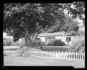 An exterior view of a house on a "one acre farm" near El Monte, August 1927