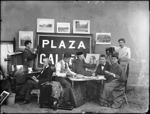 Photographers at Pierce and Blanchard Plaza Photo Gallery, Los Angeles, ca.1890