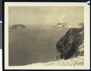 View of Ceryleio Harbor at San Miguel Island in Santa Barbara, California, ca.1950