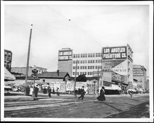 Northwest corner of Spring Street and Seventh Street, Los Angeles, ca.1906