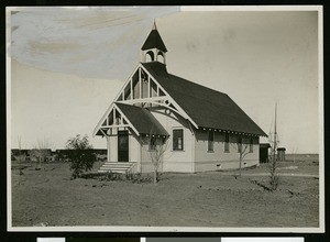 Exterior view of the Presbyterian Church in El Centro, ca.1910