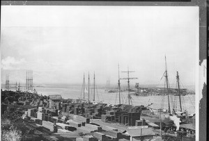 San Pedro inner harbor, unloading lumber