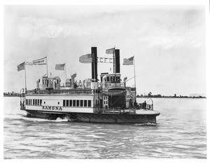 The steam ship "Ramona" traveling off Coronado Beach, ca.1900