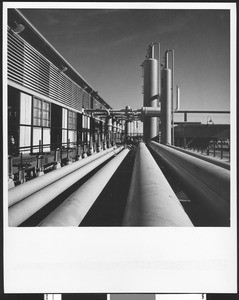 Southern California Gas Company's network of pipes and scrubbers in Blythe, ca.1955