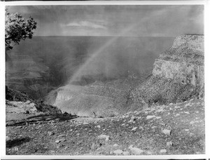 Grand view of the Grand Canyon from the Bright Angel Hotel, 1900-1930