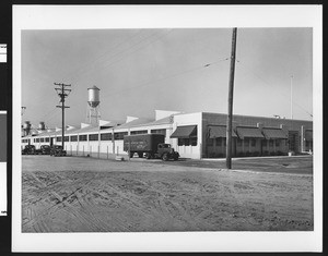 Exterior view of the National Automotive Fibres, Incorporated Company in Los Angeles, ca.1925