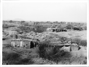 Yuma Indian dwellings near the Colorado River on the Yuma Indian reservation, ca.1900