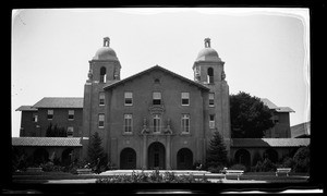 Exterior view of a building on the campus of Stanford University