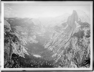 Mirror Lake in Yosemite Valley and Half Dome from Eagle Peak, Yosemite National Park, California, 1850-1930