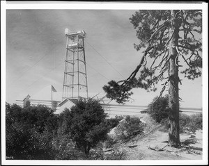 Snow telescope and the 60-inch tower telescope(?) at Mount Wilson Observatory, ca.1930