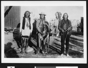 Sioux Indian Renegades Chief Kicking Bear, Young Man Afraid Chief of all the Sioux's, and Slanding Bear, ca.1891