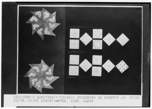 Symmetrical design made by students at Glory Kindergarten in Kobe, Japan, ca.1923