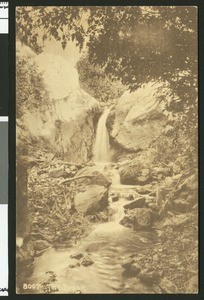 Small cascade running into an unidentified stream, ca.1950