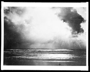 View of the Pacific Ocean and sky in Astoria, Oregon, ca.1900