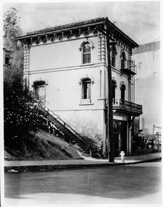 View of the Prudent Beaudry residence, Los Angeles, 1910-1935