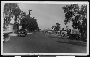 View of Sunset Boulevard after a widening project from the previous year, 1931