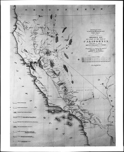 Map of California from the geological survey of 1853 conducted by Lieutenant R. W. Williamson, United States Topographical Engineer