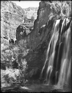 Portion of Bridal Veil Falls in Cataract Canyon, Grand Canyon, 1900-1930