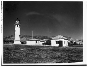 Exterior view of the Point Vicente Lighthouse on the Palos Verdes peninsula