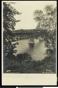 A view of a bridge from Empire Park, St. Cloud, Minnesota