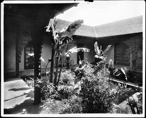 The patio at the Clark residence in Altadena, 1910