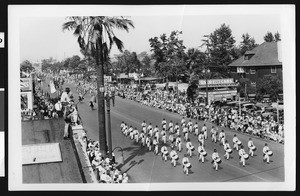 Mexican-American band in a parade, 1937