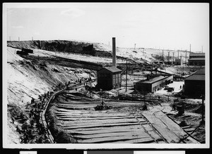 View of excavation on the site for the Hyperion Sewage Treatment Plant