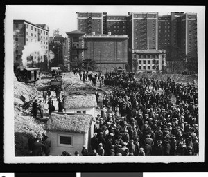 Construction site for the Los Angeles Central Library, 1920-1929