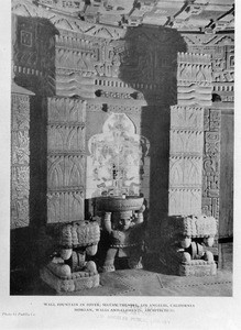 Wall fountain in the foyer of the Mayan Theater, ca.1925