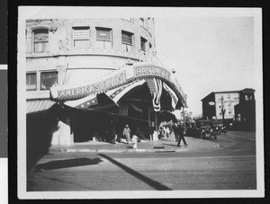 Exterior view of the Pantages Theater in San Diego, ca.1925