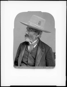 Portrait of Don Francisco Garcia, the Mexican courier between the U.S. and the City of Mexico, at 115 years of age, ca.1890