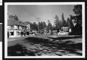 Pine Knot Boulevard running through Big Bear Lake Village, ca.1950