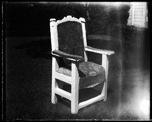 Chair at the Mission Santa Clara, ca.1898