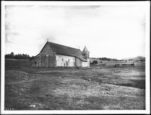 General view of Mission San Carlos del Carmelo, from the west--the rear, ca.1900
