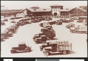 Back of the Administration Building, Los Angeles Union Stockyards, 1940