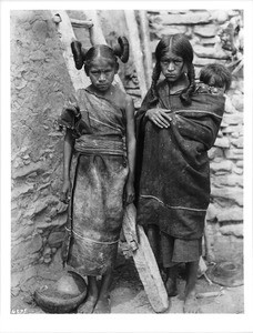 Hopi matron, maiden, and small child, Arizona, ca.1898