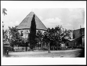 Old Round House on Main Street, south from Third Street, ca.1885