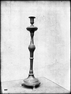 A tall altar candlestick, Mission San Carlos Borromeo, Monterey, ca.1900