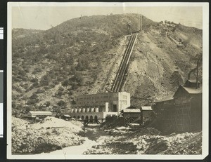 Exterior of "Big Creek Power House" electric plant, August, 1927