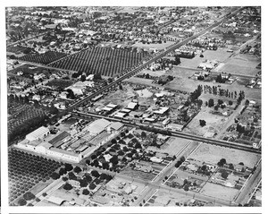 Aerial view of Fox Studios, at Sunset Boulevard and Western Avenue, ca.1918