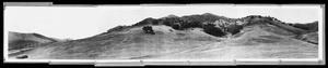 Panoramic view of the Cahuenga Pass and the surrounding hills in Hollywood